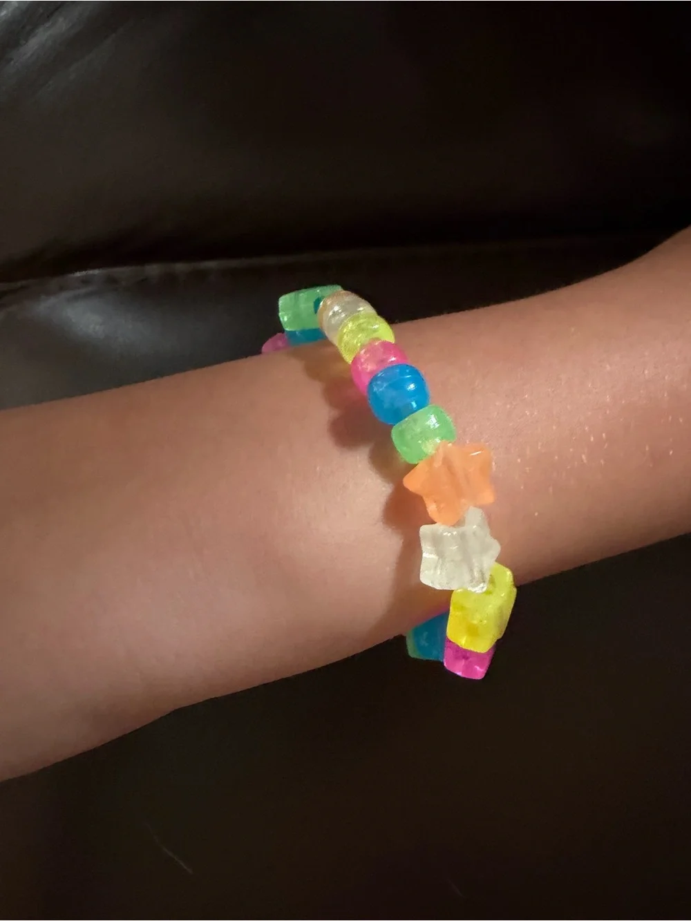 Kids Multi-Color Star Bead Stretch Bracelet